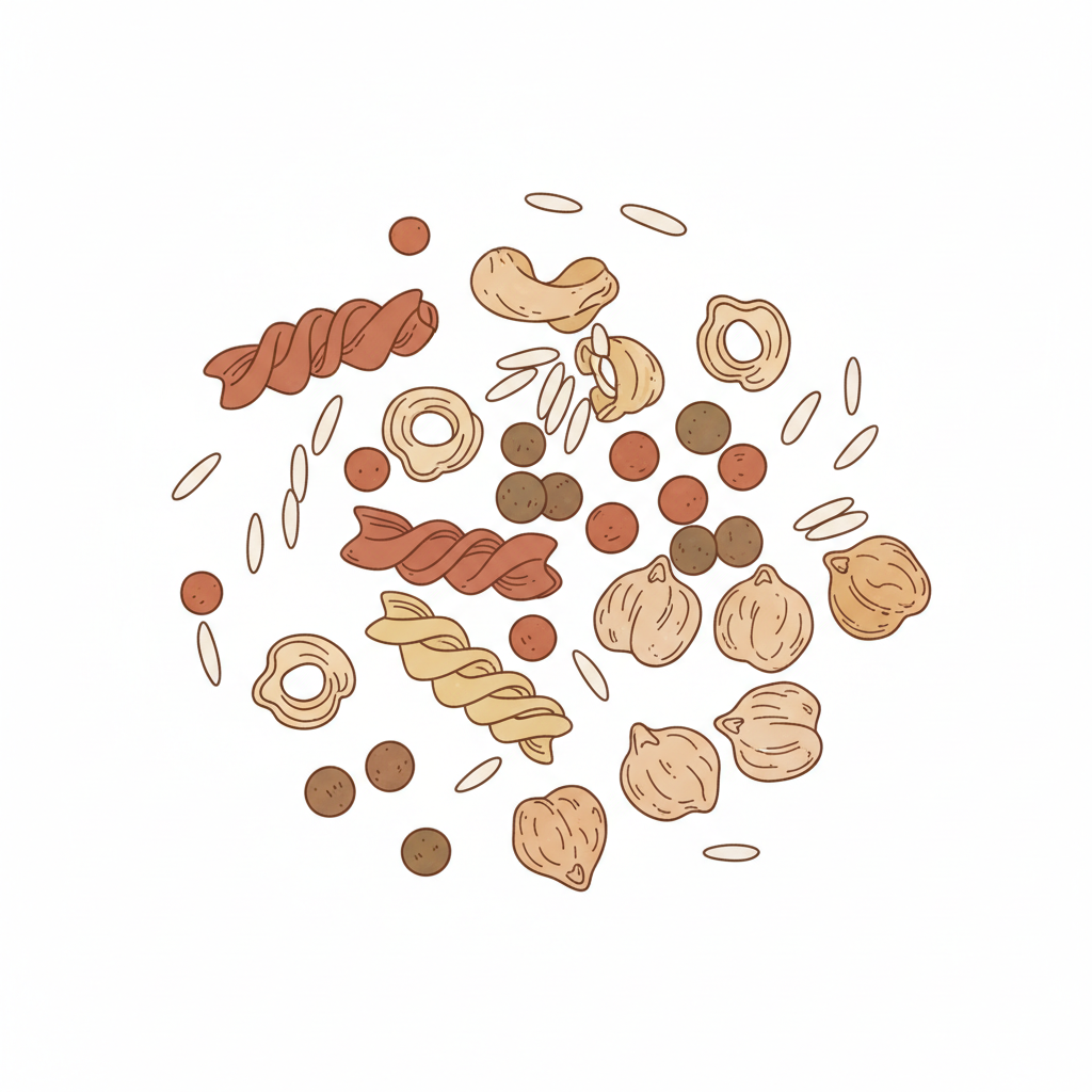 Pasta, arroz y legumbres