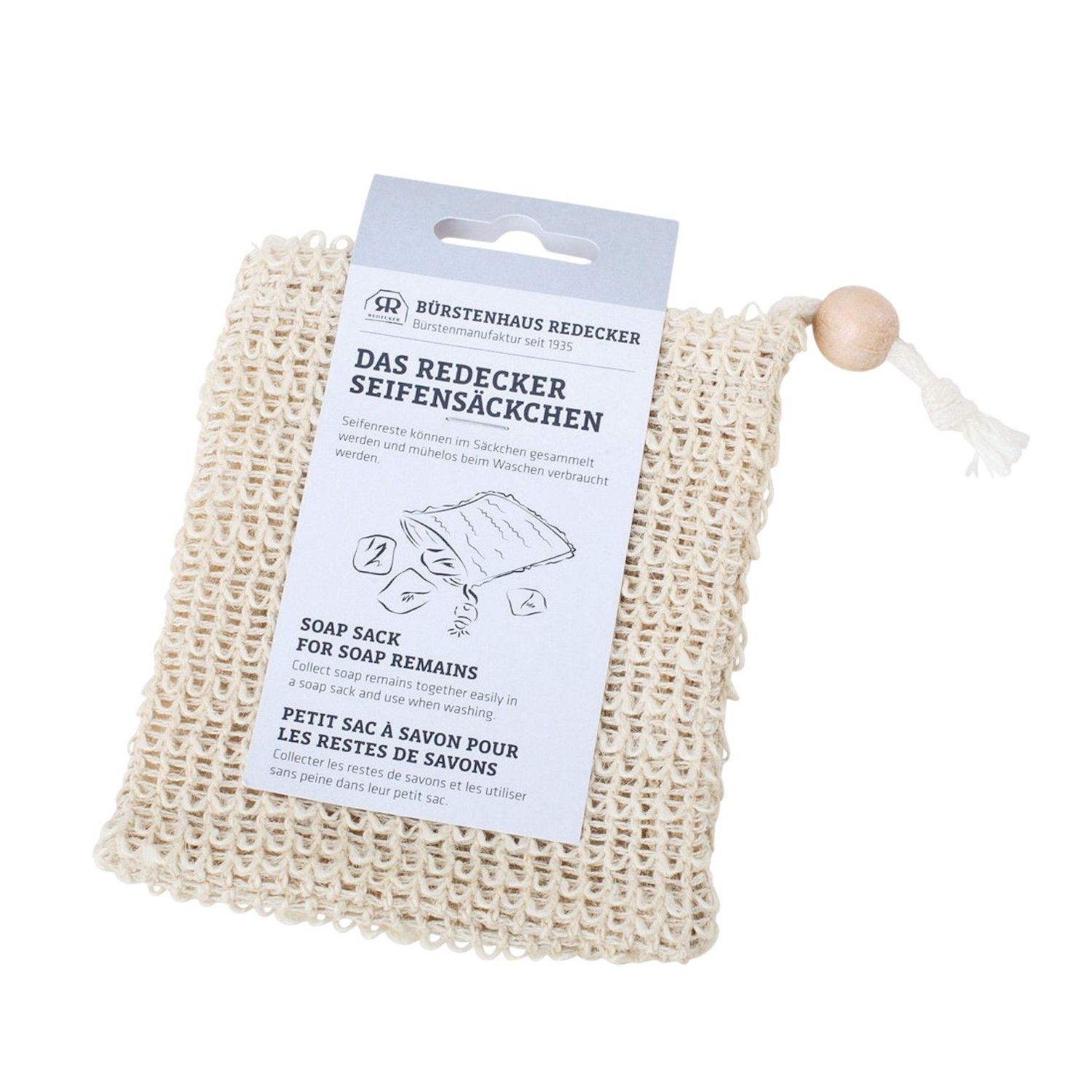 Saco para jabón de sisal y algodón